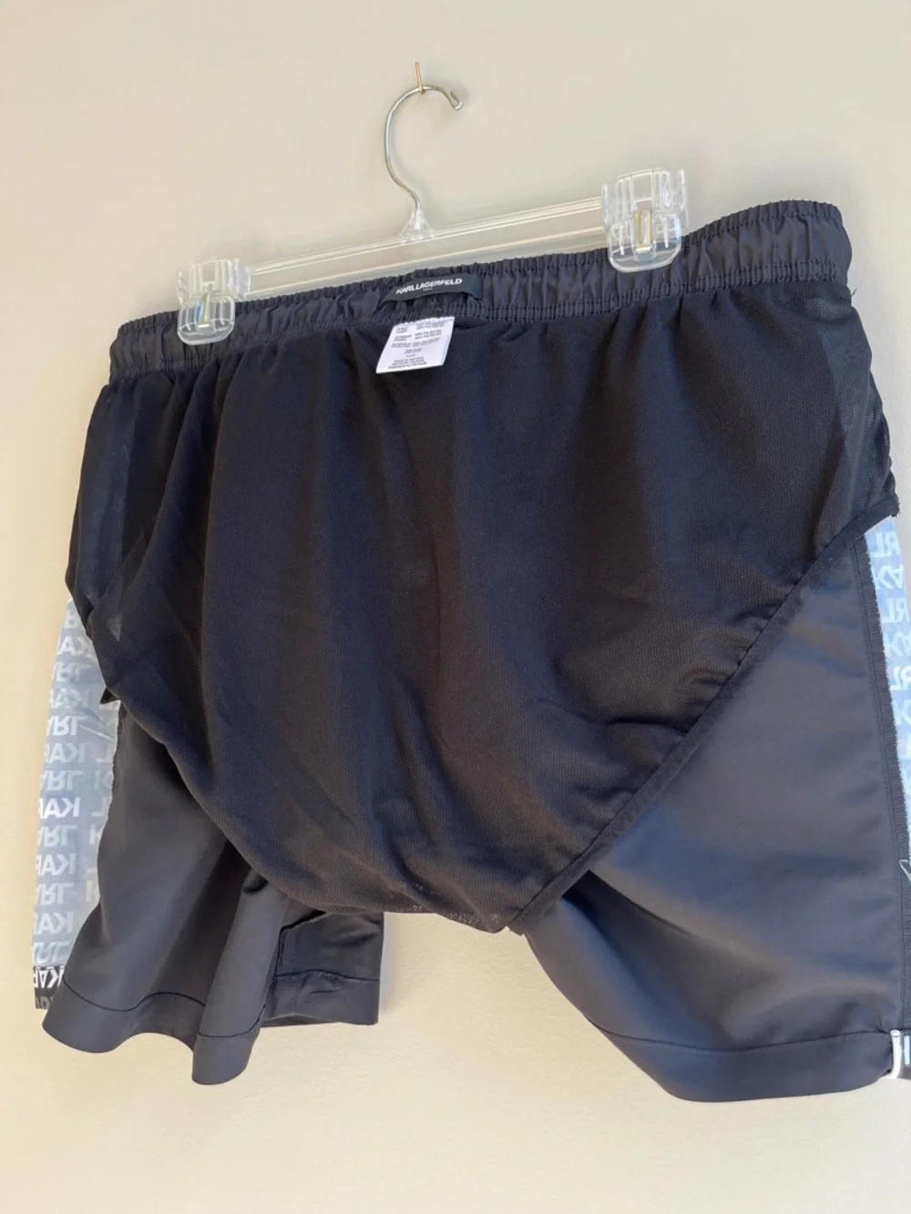 Karl Lagerfeld Swim Trunks 5” Pockets‎ Elastic Drawstring Waist Brief Liner